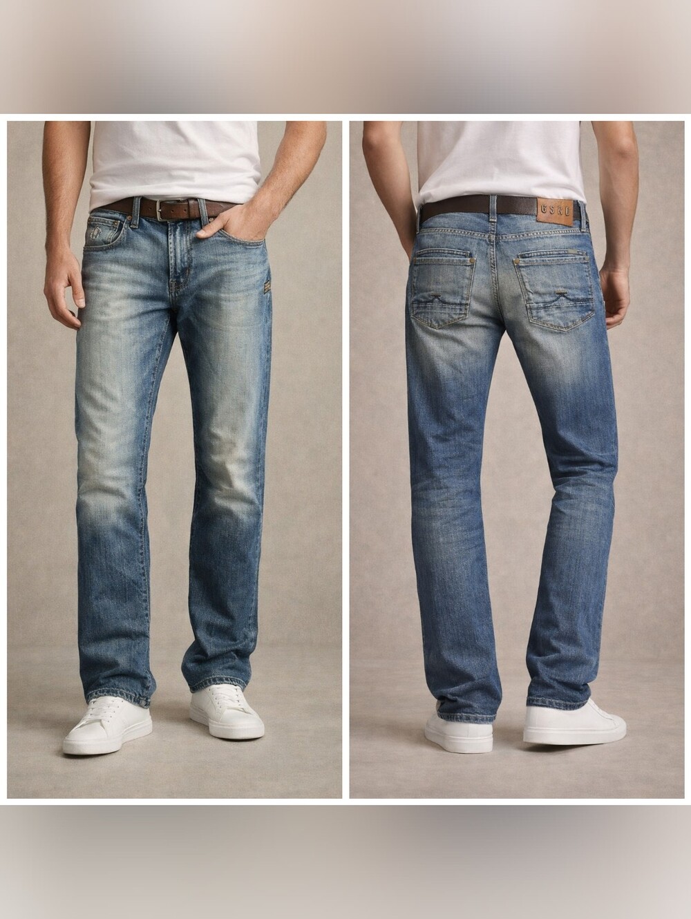 Y2K Vintage GSRD Hollywood G STAR RAW Jeans 3301 Double Back Pockets Mens 30